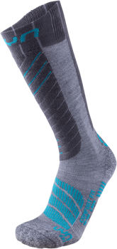Ski socks UYN Ski Comfort Fit Women Grey/Turquoise - 2021/22