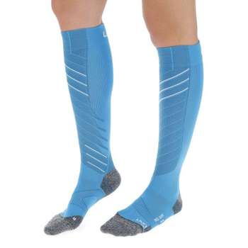 Ski socks UYN Woman Ski Race Shape Turquoise/White - 2023/24