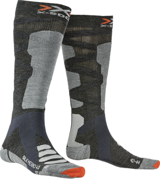 Ski socks X-SOCKS Ski Silk Merino 4.0 Anthracite Melange/Grey Melange - 2022/23