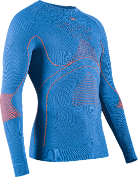 Thermal underwear X-bionic Energy Accumulator 4.0 Shirt LG SL Men Galactic Blue/Vibrant Orange - 2023/24