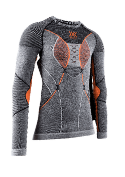 Thermal underwear X-bionic Merino Shirt LG SL Men Black/Grey/Orange - 2023/24
