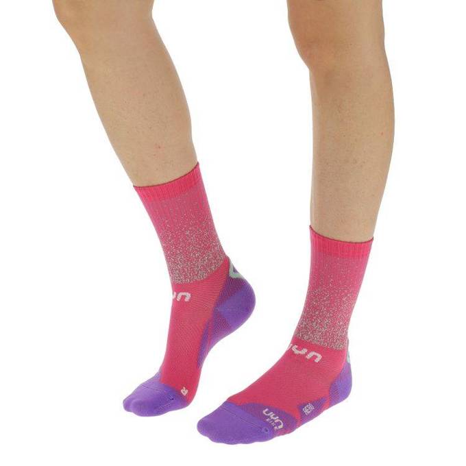 Cycling Socks UYN Lady Cycling Aero Pink/Violet - 2023