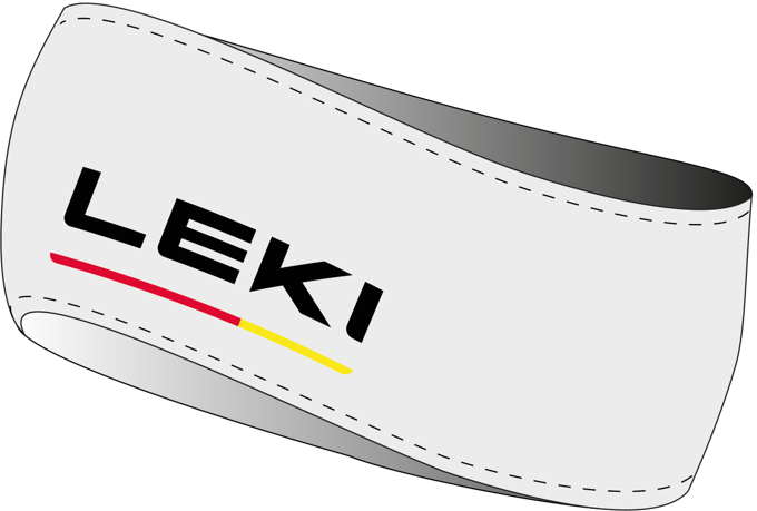 LEKI 4-Season Headband Light Grey/Black - 2022