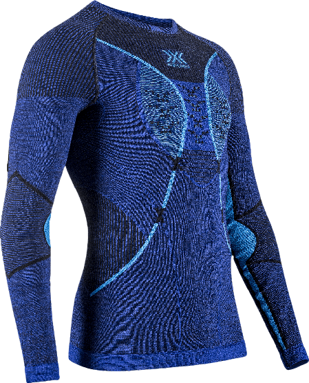 Thermounterwäsche X-bionic Merino Shirt LG SL Men Dark Ocean/Sky Blue - 2023/24
