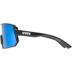 Sonnenbrille Uvex Sportstyle 235 P - Black Mat/Mirror Blue - 2023