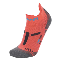 Laufsocken UYN Woman Run 2IN Socks Coral Fluo/Anthracite