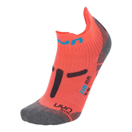 Skarpety trekkingowe UYN Woman Run 2in Socks Coral Fluo/Anthracite