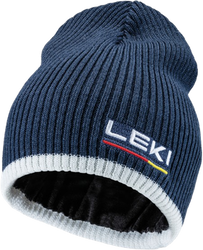 LEKI Wool Beanie Blue/White - 2024/25