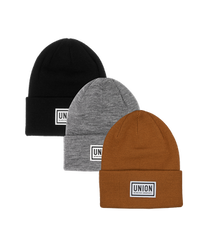 Czapka Union High Cuff Beanie (3pcs) Black, Grey, Brown - 2024/25