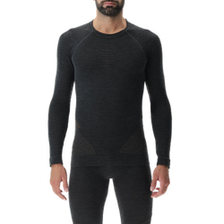 Thermounterwäsche UYN Man Fusyon Cashmere UW Shirt LG_SL Grey Rock/Brown - 2023/24