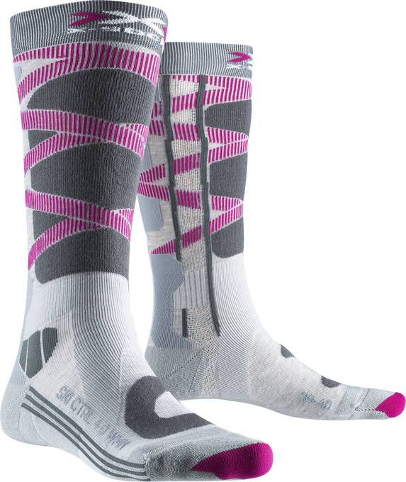 Skarpety narciarskie X-socks Ski Control 4.0 WMN Grey Melange/Charcoal - 2024/25