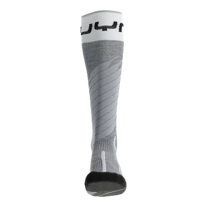 Ski socks UYN Man Ski One Merino Socks Grey Melange/White - 2025/26