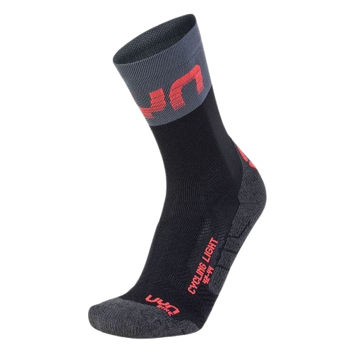 Skarpety rowerowe UYN Man Cycling Light Socks Black/Grey/Hibiscus