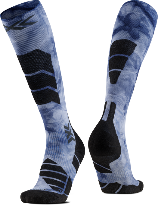 Ski socks X-socks SKI EXPERT WILD OTC TIEDYE X BLACK/MARINE - 2025/26