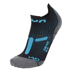 Laufsocken UYN Man Run 2IN Socks Black/Turquoise