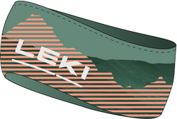 LEKI 4-Season Headband Green/Coral - 2022