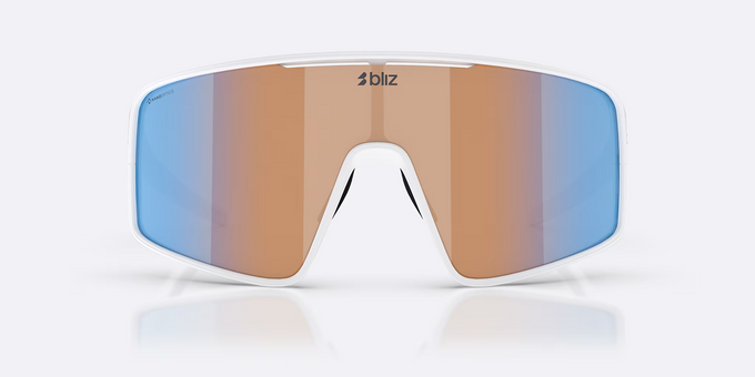 Okulary BLIZ P001 Frame Matte White with N_O_N Coral/Orange Mirror Blue Lenses