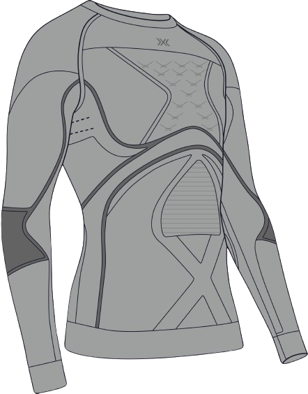 Koszulka termoaktywna X-bionic Energy Accumulator 4.0 Shirt LG SL Men Seal Grey/Light Grey - 2024/25
