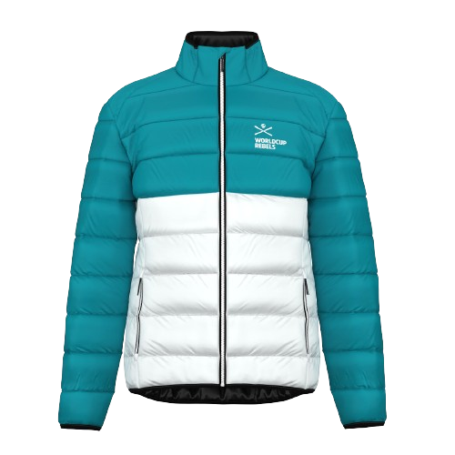 Kurtka puchowa HEAD Race Kinetic Jacket Men Blue/White - 2025/26