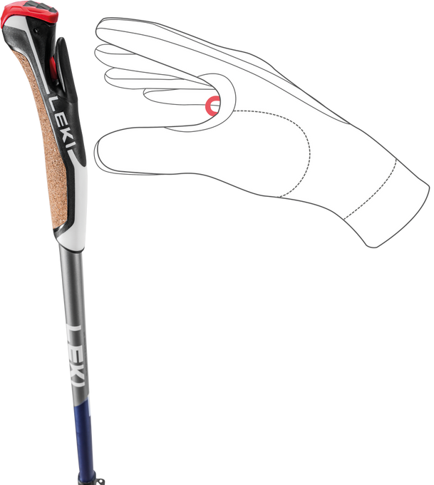 Kije Nordic Walking LEKI Traveller Carbon