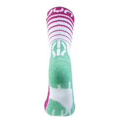 Outdoor Socks UYN Woman Runner's Five Socks White/Fuchsia/Green