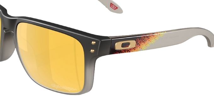 Sunglasses Oakley Holbrook Troy Lee Designs Black Fade Frame/Prizm 24K Polarized Lenses