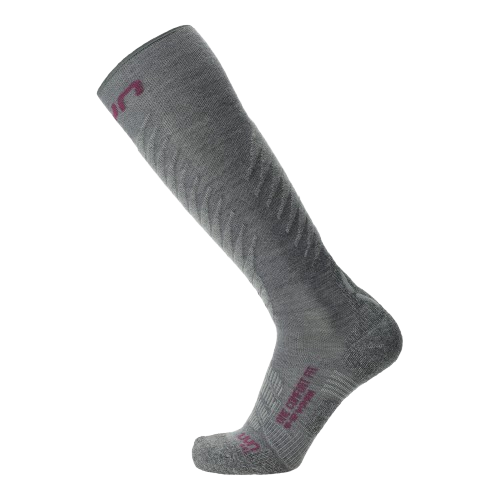 Ski socks UYN Woman Ski One Comfort Fit Grey/Purple - 2025/26