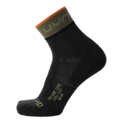 Outdoor Socks UYN Man Trekking One Low Cut Socks Anthracite/Green