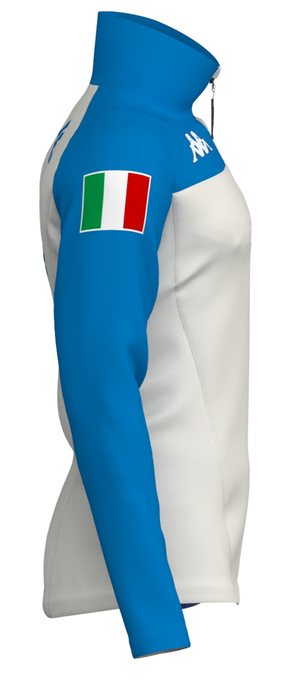 Bluza polarowa Kappa 6CENTO 687BK ITA White Coconut/Blue - 2024/25