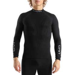 Thermal underwear UYN Man Elevatyon Biomorph UW Shirt Long SL Turtle New Neck Black - 2024/25