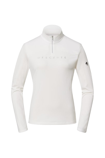 Golf Descente Chest Logo T-Neck Super White - 2025/26