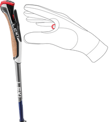 Kije Nordic Walking LEKI Traveller Carbon