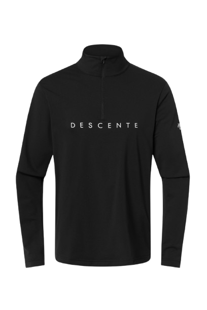 Golf Descente Chest Logo T-Neck Black - 2025/26