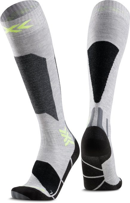 Skarpety narciarskie X-socks Ski Discover OTC JR Rhino Grey/Canary - 2025/26