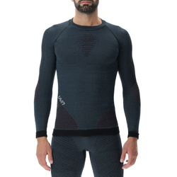 Thermounterwäsche UYN Man Fusyon UW Shirt LG SL Orion Blue/Bordeaux/Pearl Grey - 2022/23