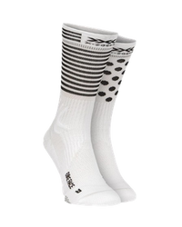 Cycling socks X-SOCKS Bike Race 4.0 Arctic White/Dot/Stripe - 2024
