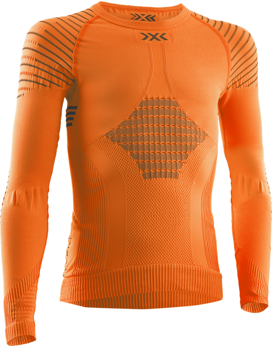 Thermounterwäsche X-bionic Invent 4.0 Shirt LG SL JR Sunset Orange/Anthracite - 2024/25