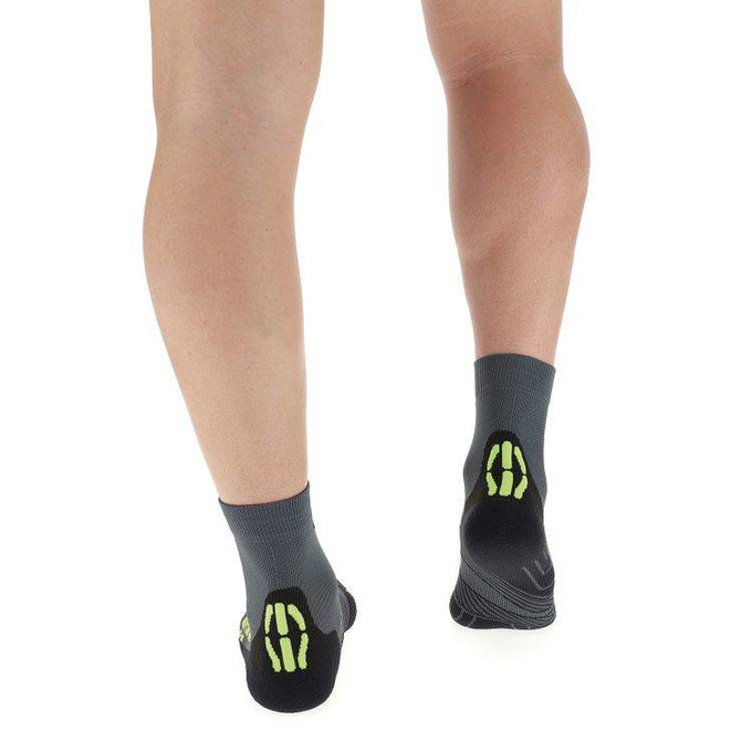 Radsocken UYN Man Cycling MTB Anthracite/Yellow Fluo