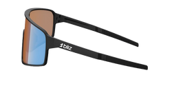Sonnenbrille BLIZ P001 Matte Black Frame / Coral/Orange Mirror Blue Lenses