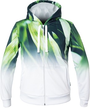 Bluza ENERGIAPURA Sweatshirt Full Zip With Hood Kalmar Life Leaves/White Lady - 2022/23