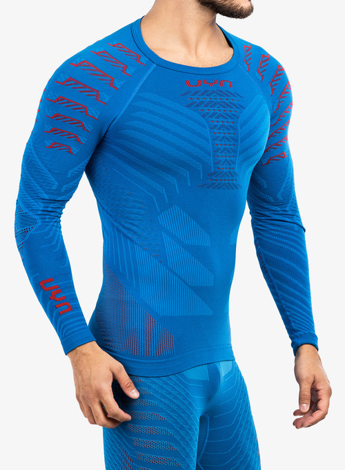Koszulka termoaktywna UYN Man Resilyon Uw Shirt Lg Sl.turtle Neck Blue/Red - 2023/24