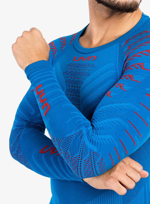 Koszulka termoaktywna UYN Man Resilyon Uw Shirt Lg Sl.turtle Neck Blue/Red - 2023/24